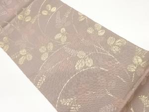 萩模様織出し夏用袋帯